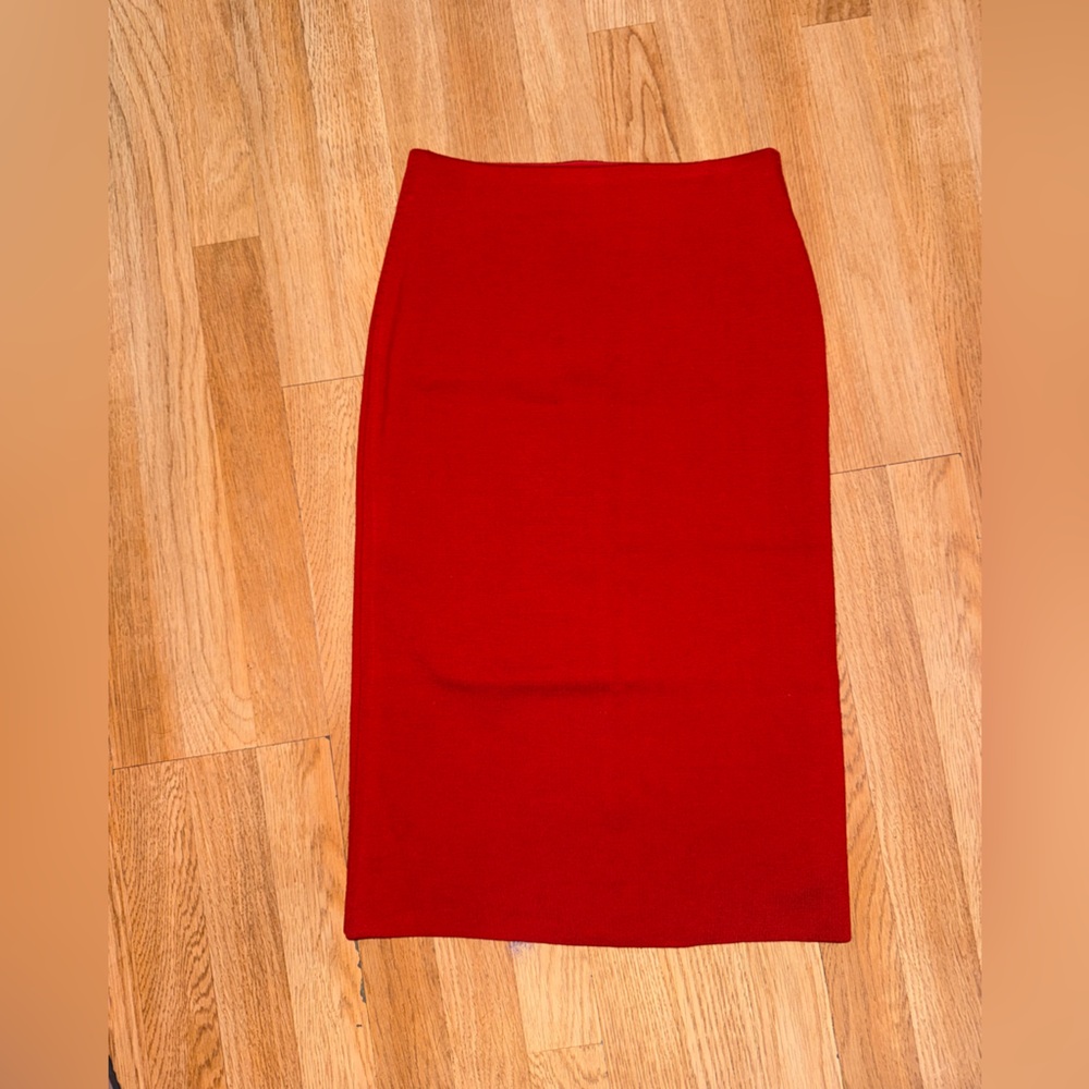 COS Red Pencil Skirt